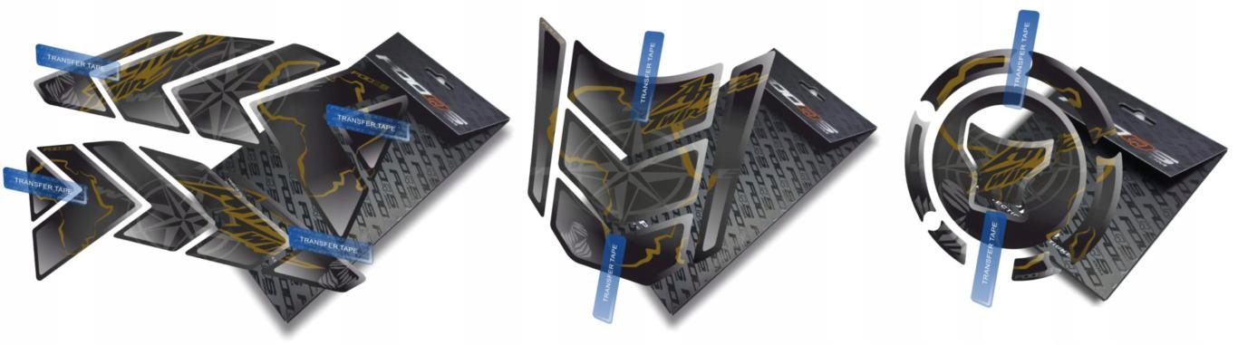 Tank-pad Cap-pad Grip Fooqs Pre Honda Africa Twin Čierna Zlatá