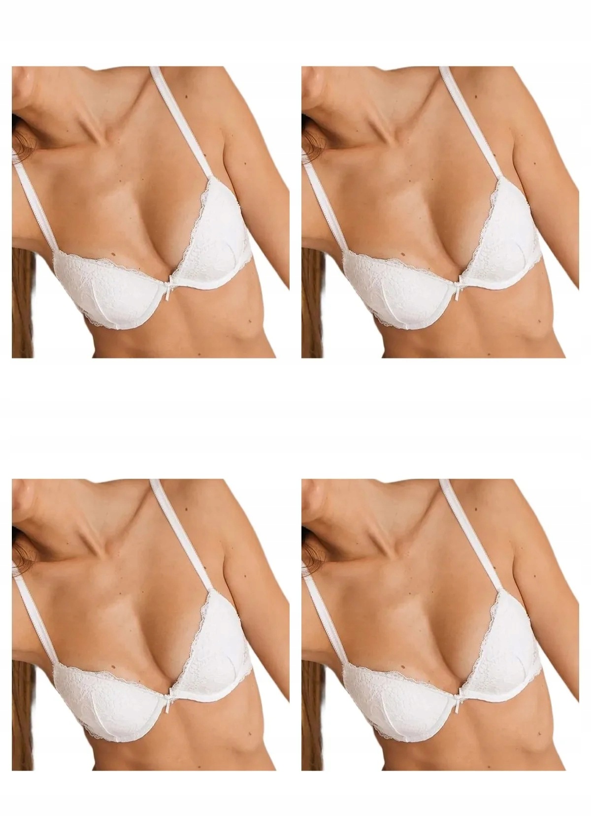 Sielei Allure 2674 krajková push-up podprsenka 4 ks bílá 75B