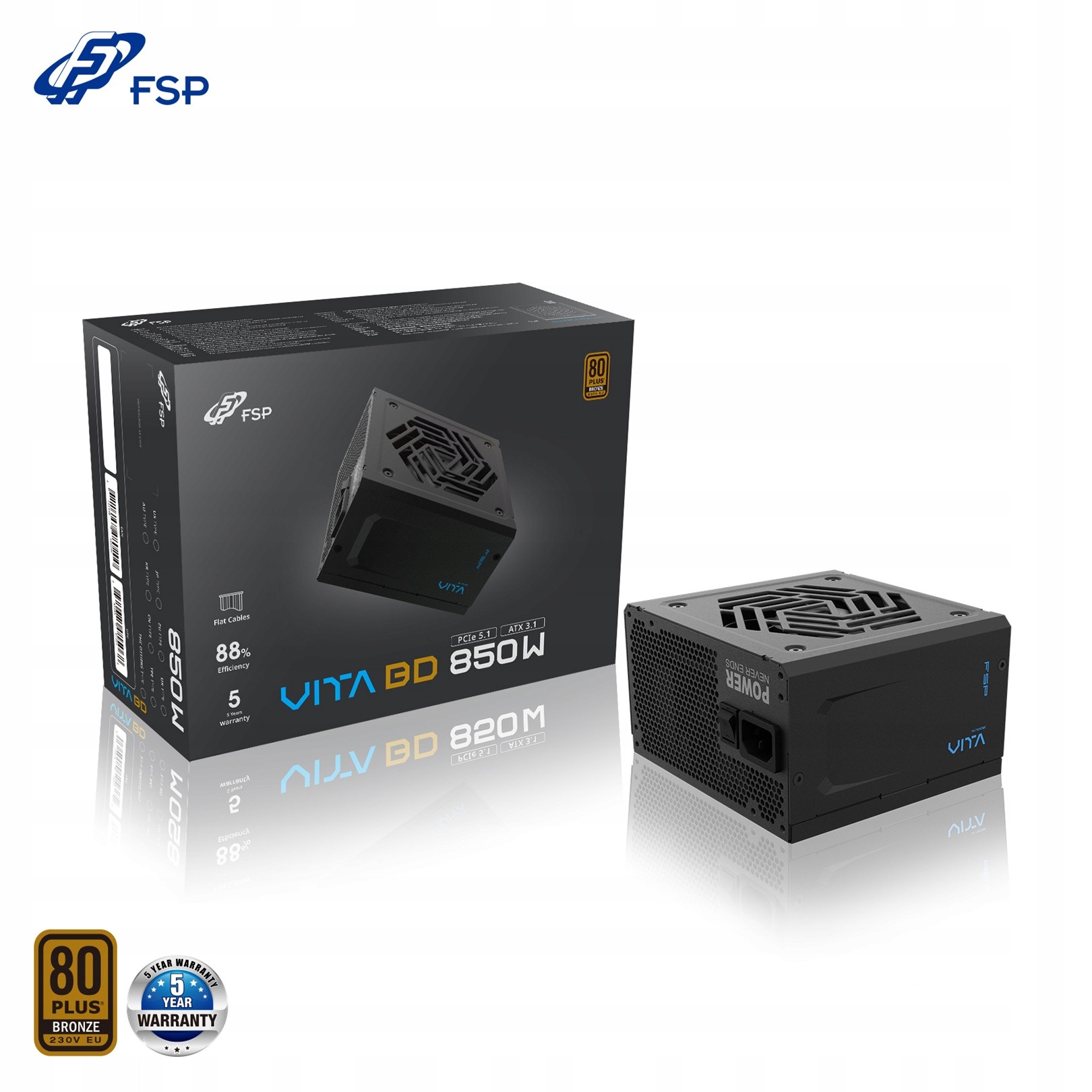 Fsp Vita BD/850W/ATX 3.1/80PLUS Bronzia 230V/Retail