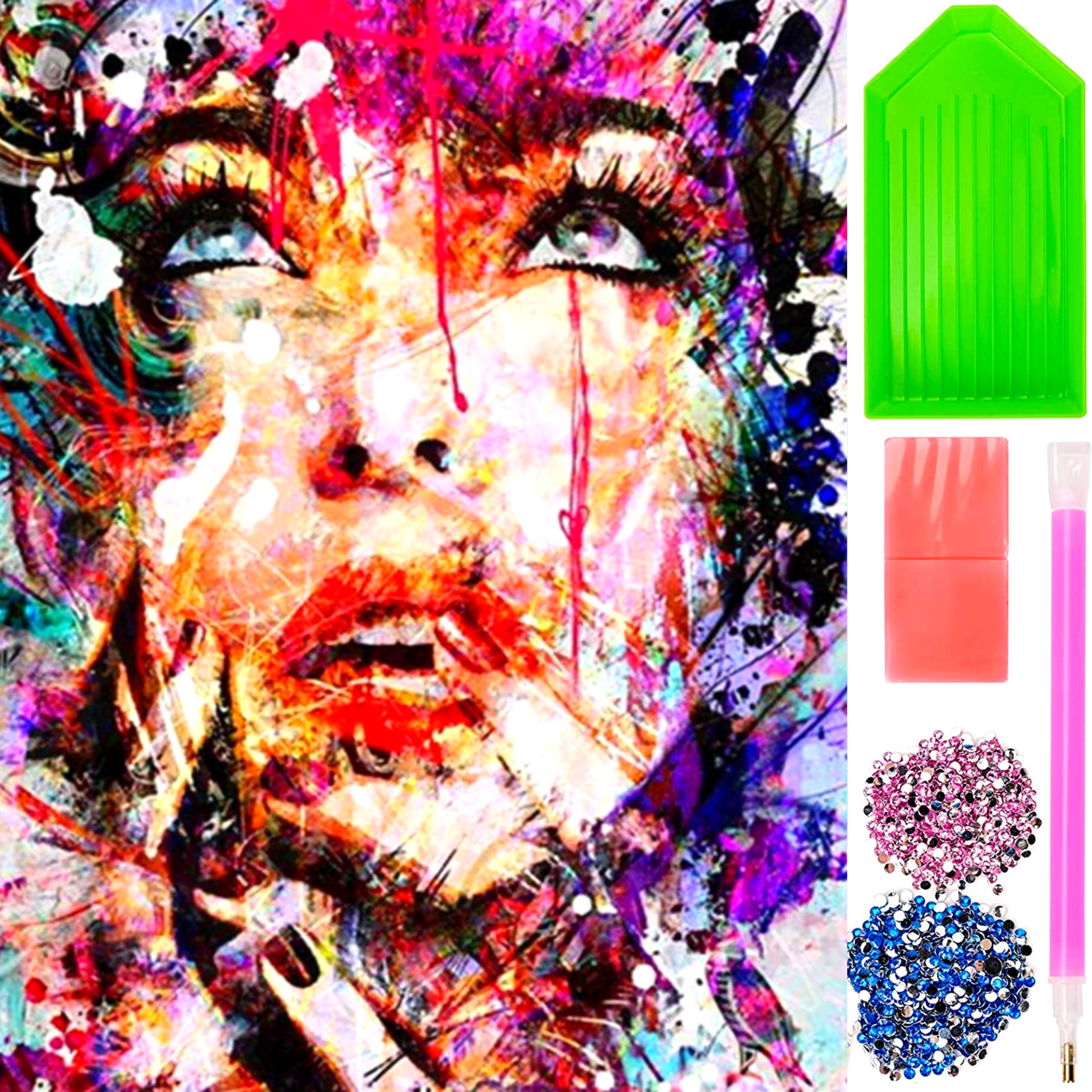 Haft Diamentowy Kobieta Art Mozaika 35X45 Diamond Paiting Zestaw 5D