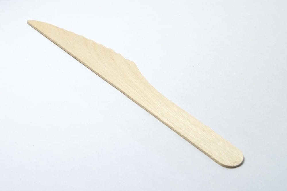 Zestaw sztućce drewniane widelec, nóż, łyżka drewniana, serwetka 100szt Materiał drewno