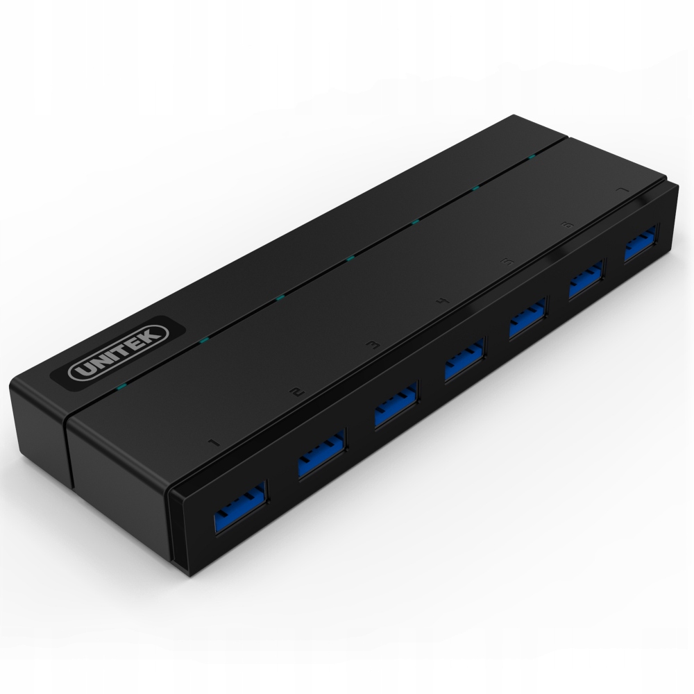 Unitek Y-3184 hub 7x Usb 3.0 s napájecím adaptérem a Bc 1.2