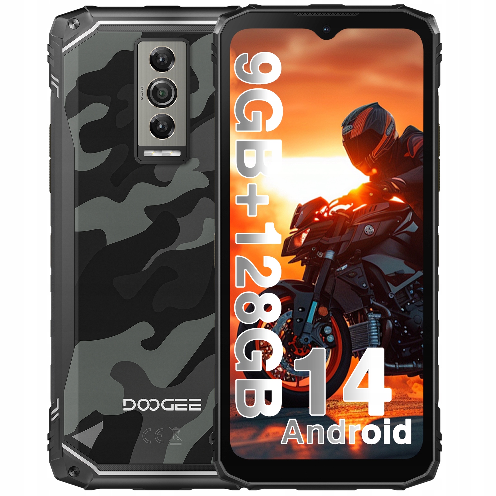 Doogee BLADE10 9+128GB Smartfón 5150mAh Vodeodolný IP69K 4G Nfc Military