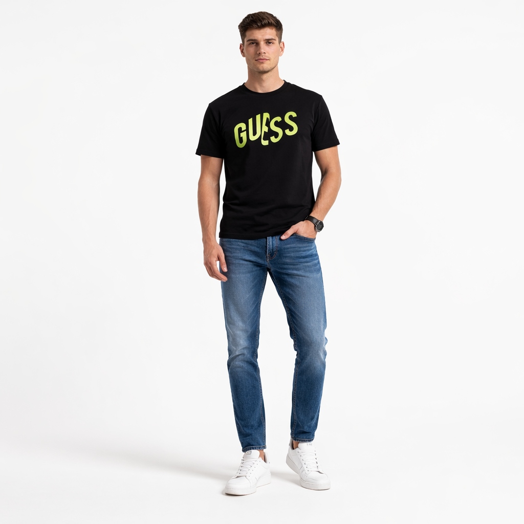 Pánské triko Guess cn ss gradient logo t-shirt
