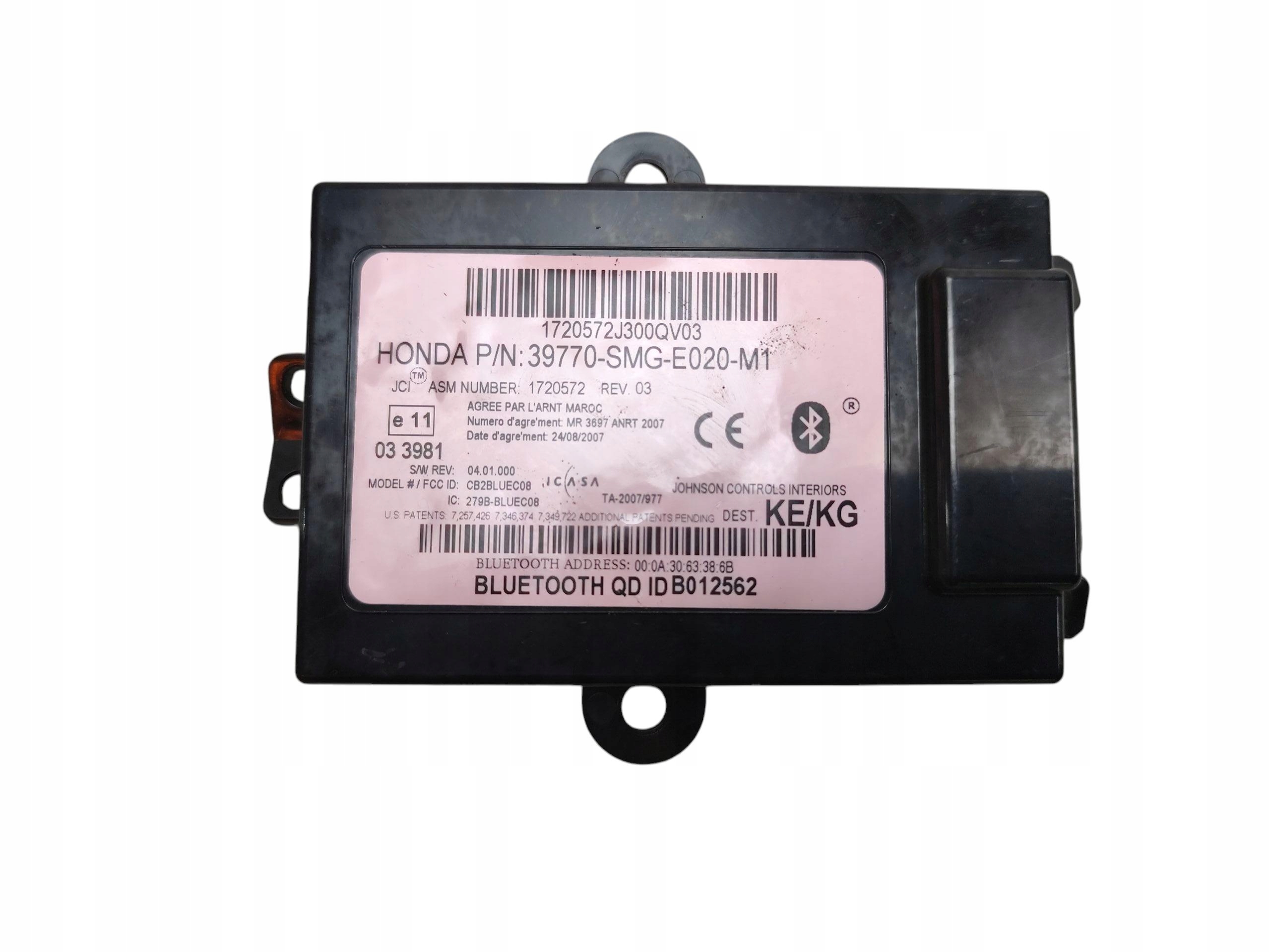 control unit module BLUETOOTH HONDA CIVIC VIII 8 UFO 39770-SMG-E020-M1