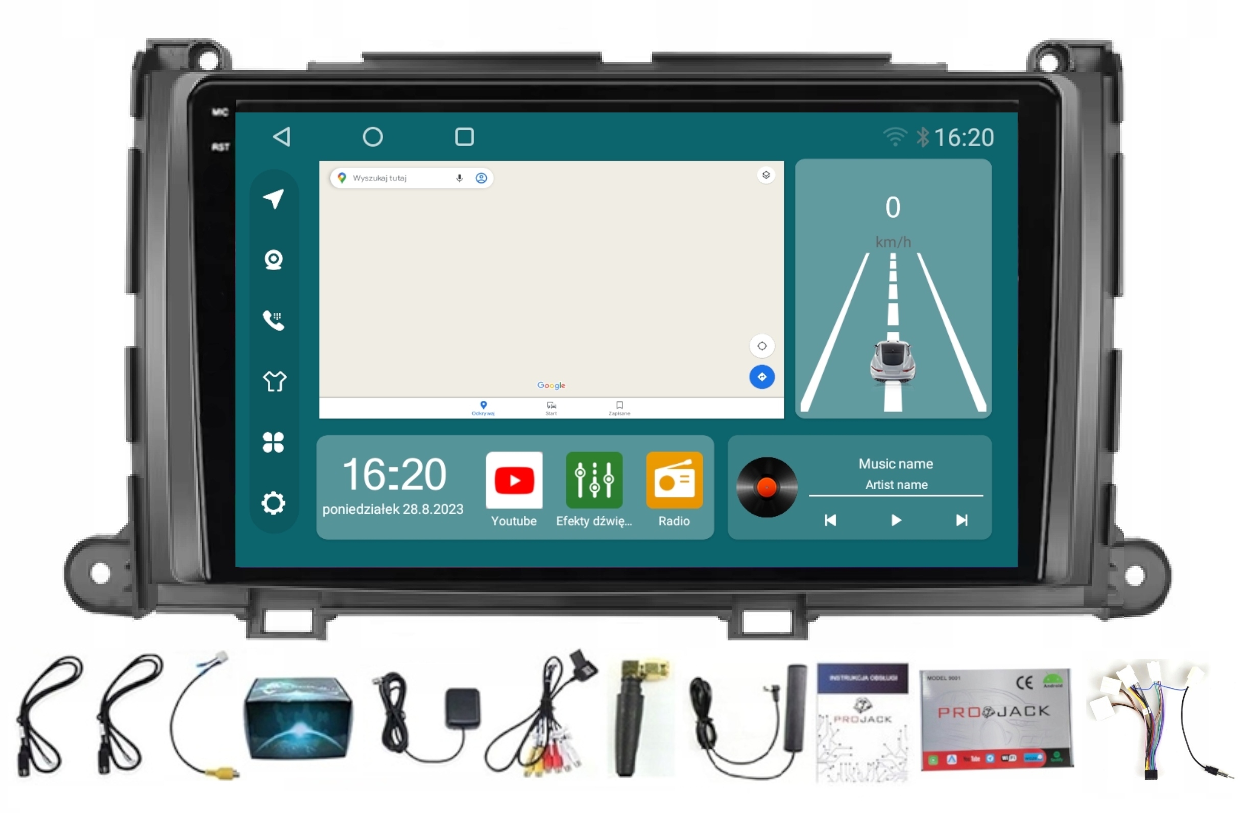 Rádio Navigace Toyota Sienna 2010-2014 Carplay Android 8/256GB Sim