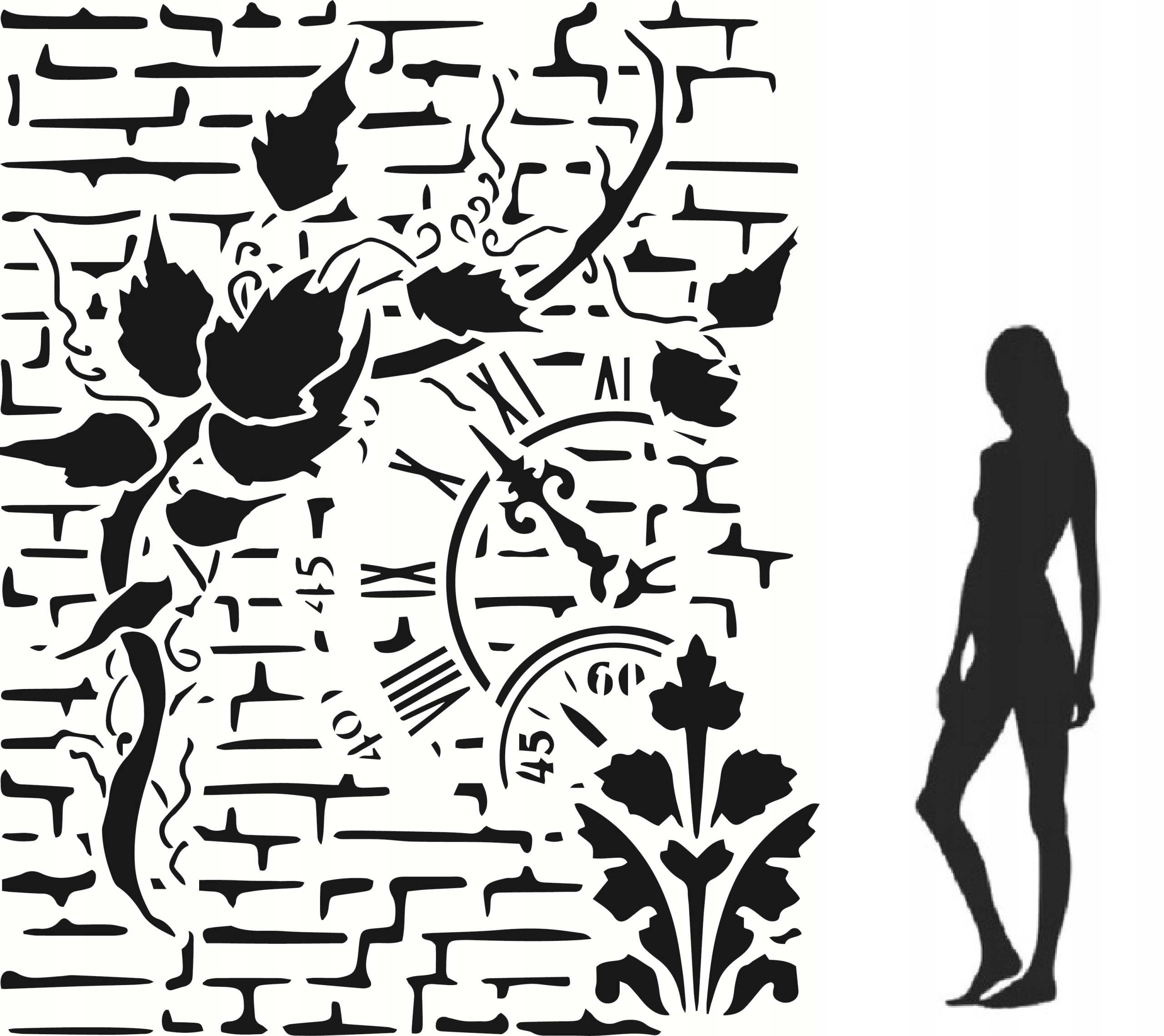 Malířská šablona omítková MAXX5 250×200 cm XXL Architektonický beton Omítka