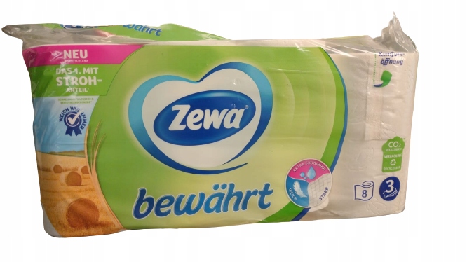 

Zewa, Papier toaletowy, 3-warstowowy, 8 rolek