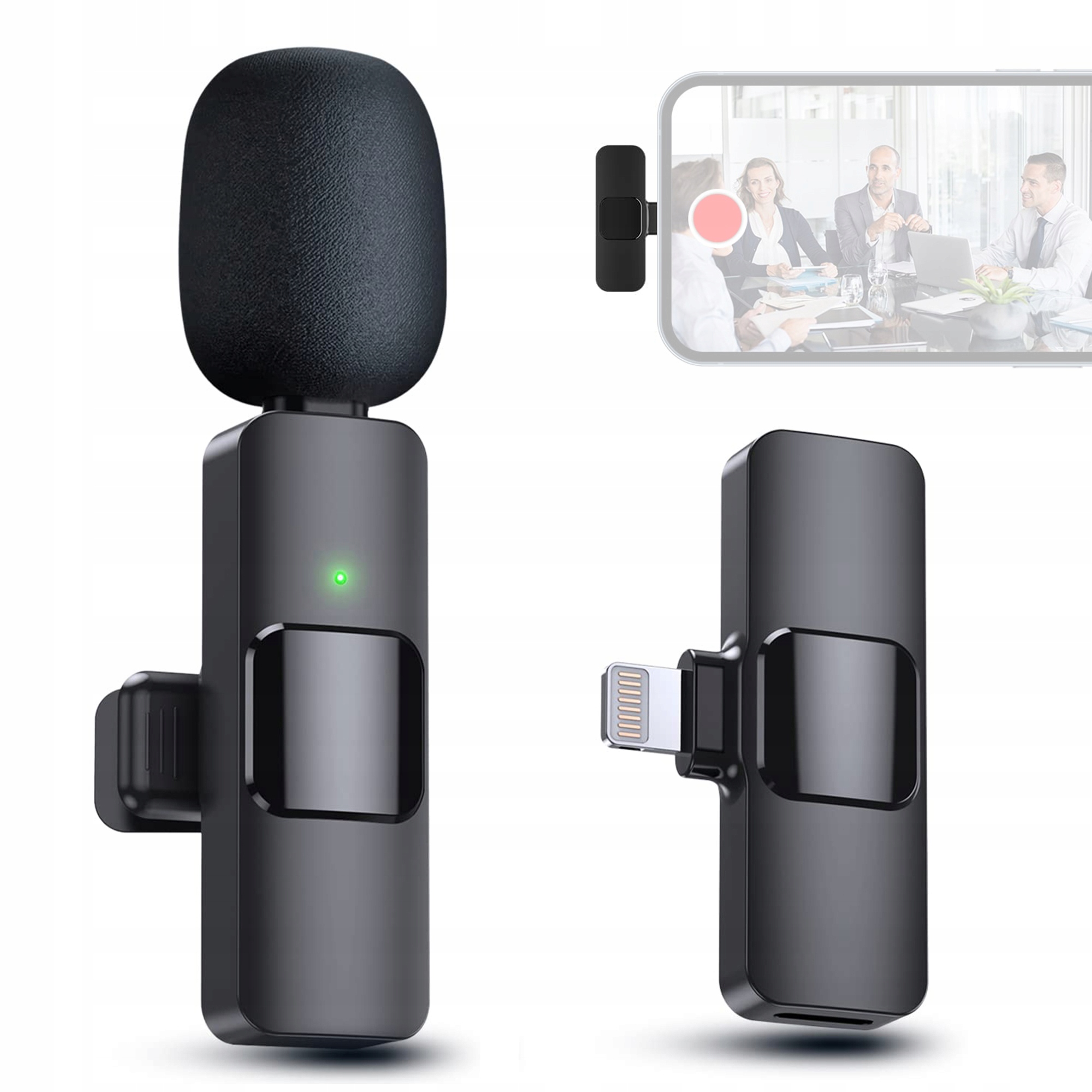 BEZPRZEWODOWY MIKROFON KRAWATOWY IOS IPHONE NAJLEPSZY PREZENT