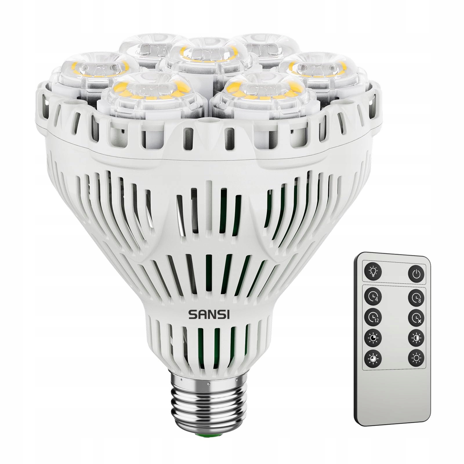 Žárovka Sansi Grow Led 40W E27 Full Spectrum s dálkovým ovládáním a časovačem