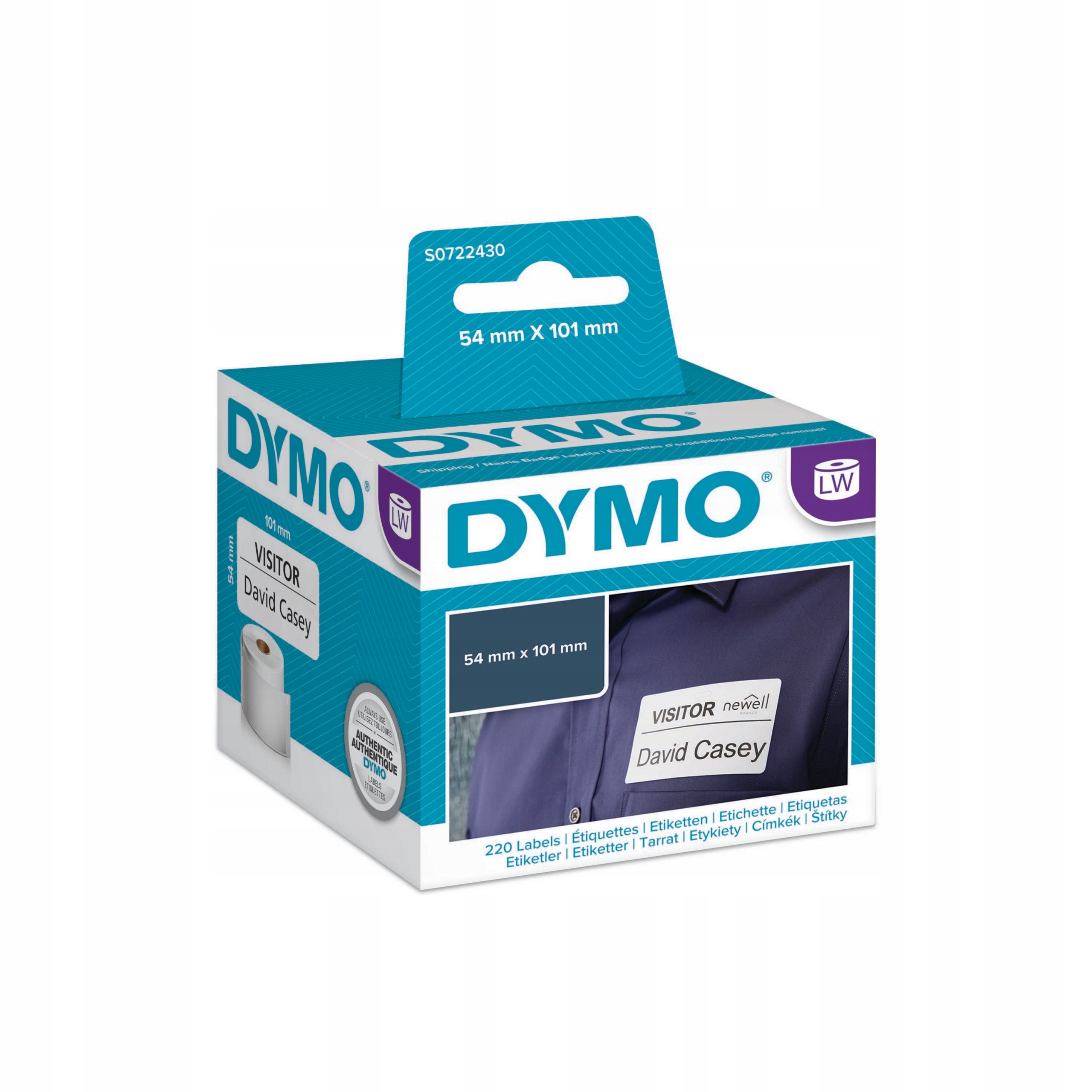 Etykiety Dymo S0722430 54x101mm 220 szt. białe