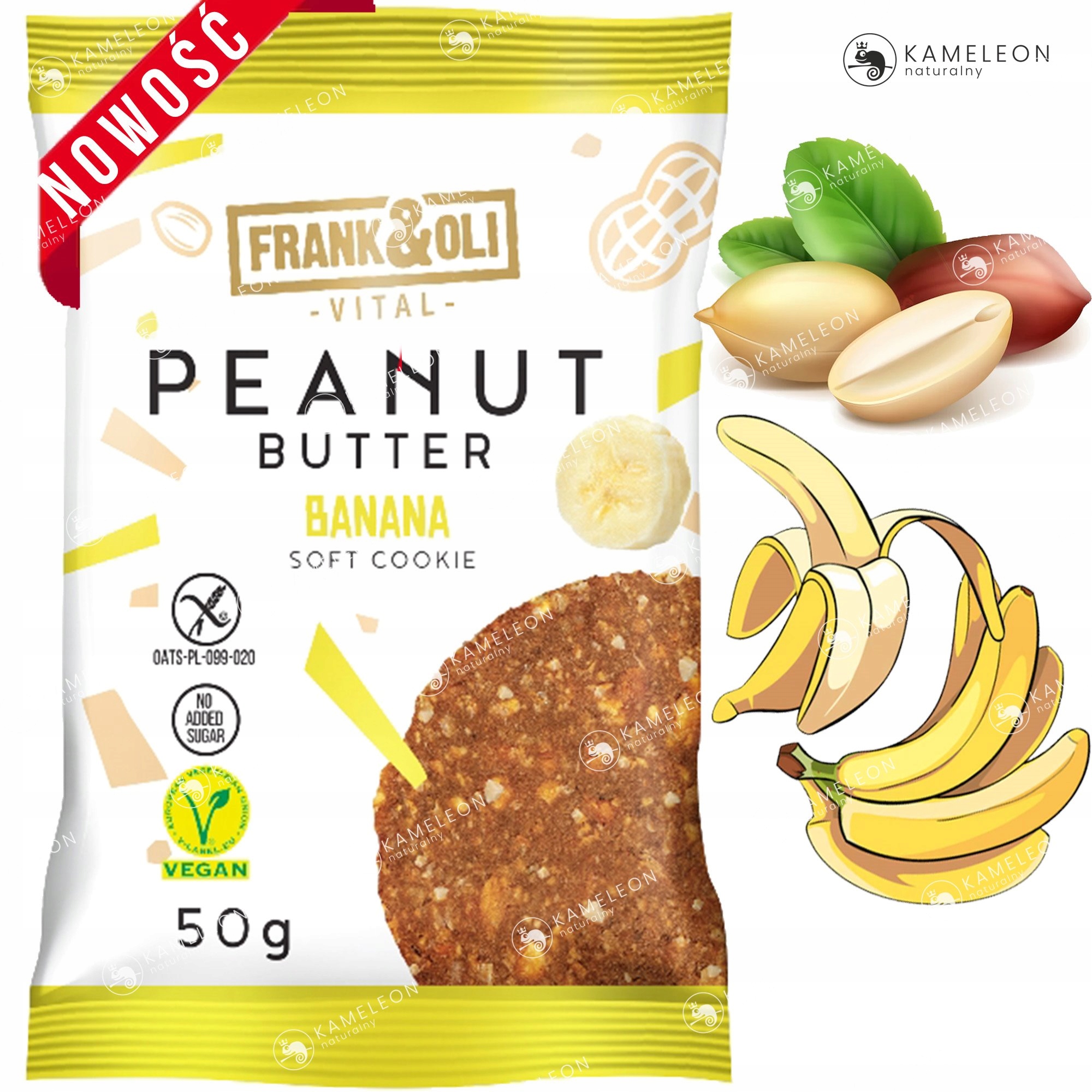 MIĘKKIE CIASTKO PEANUT MASŁO ORZECHOWE + BANAN 50G EAN (GTIN) 5900316552406