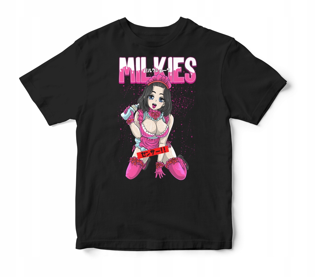 

Koszulka Męska Anime Girl Milk T-shirt Czarna L