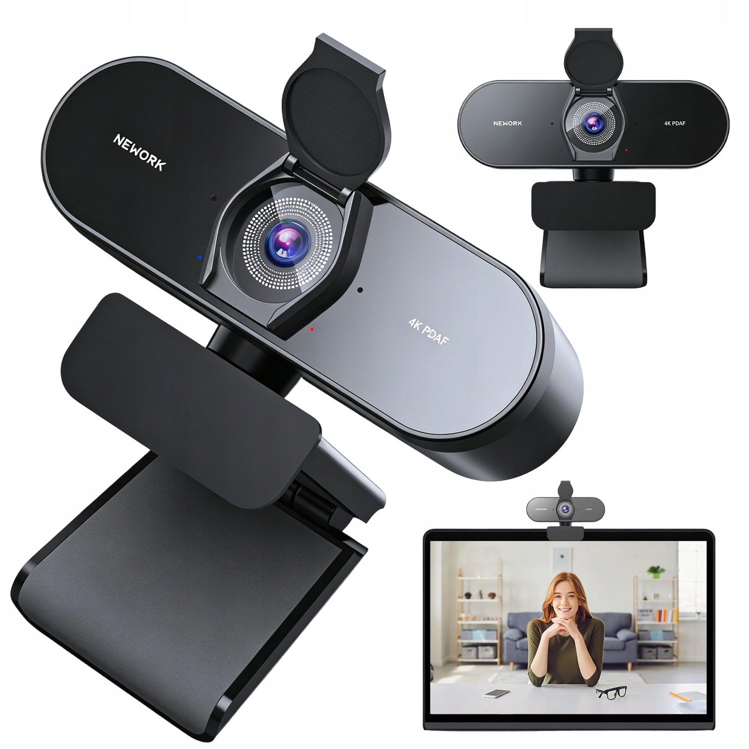 Internetová Kamera 4K Pro Počítač Autofokus Pdaf+cdaf Ochrana soukromí