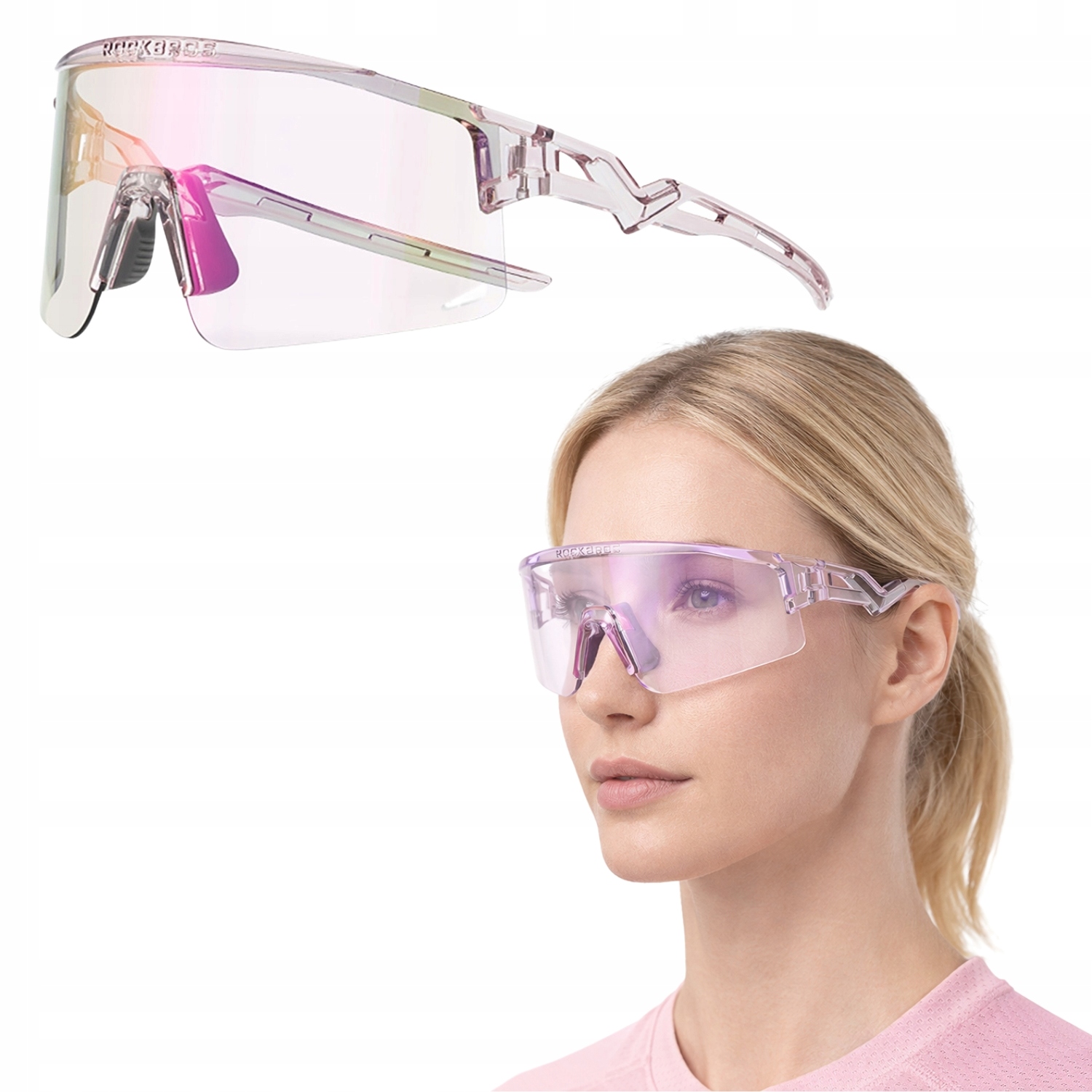 Okulary Rowerowe Sportowe Na Rower Fotochromowe UV400 Ultralekkie Rockbros