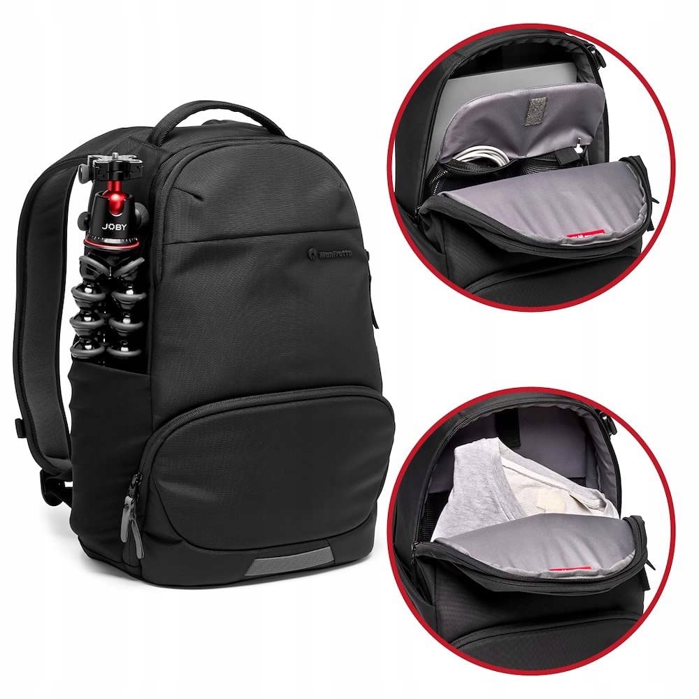 MANFROTTO Plecak Na Aparat I Laptop Z Przegrodami Na Obiektywy I Statyw — miniatura 6