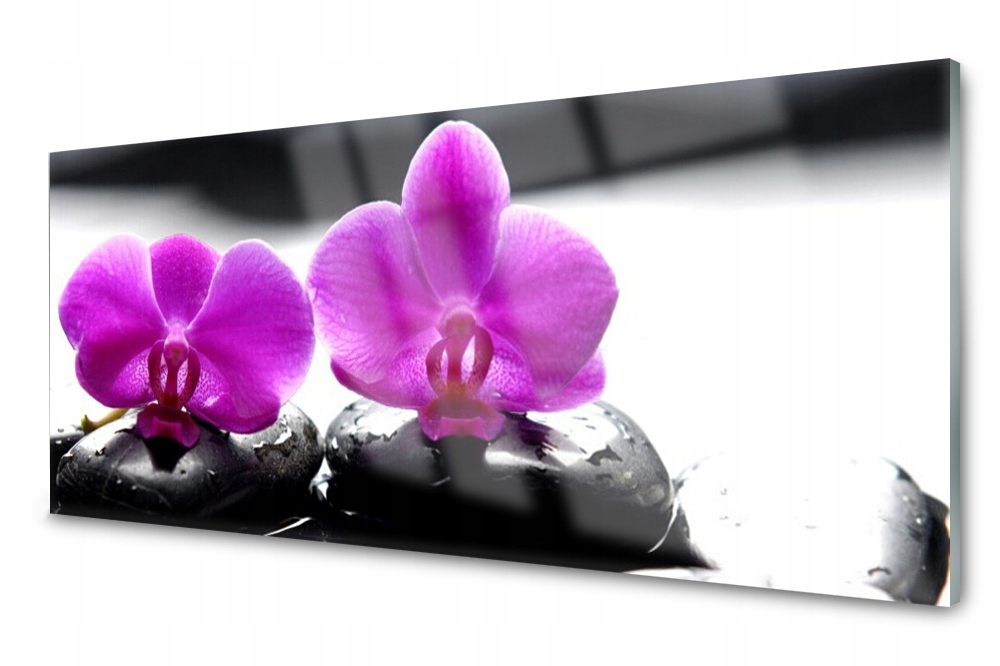 Sklenený panel do kuchyne Kvety Zen Spa 125x50