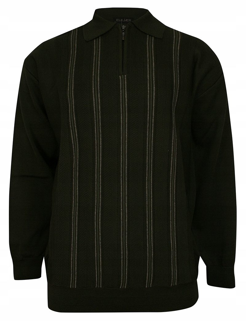Tmavě zelený svetr s límcem Elkjaer XL