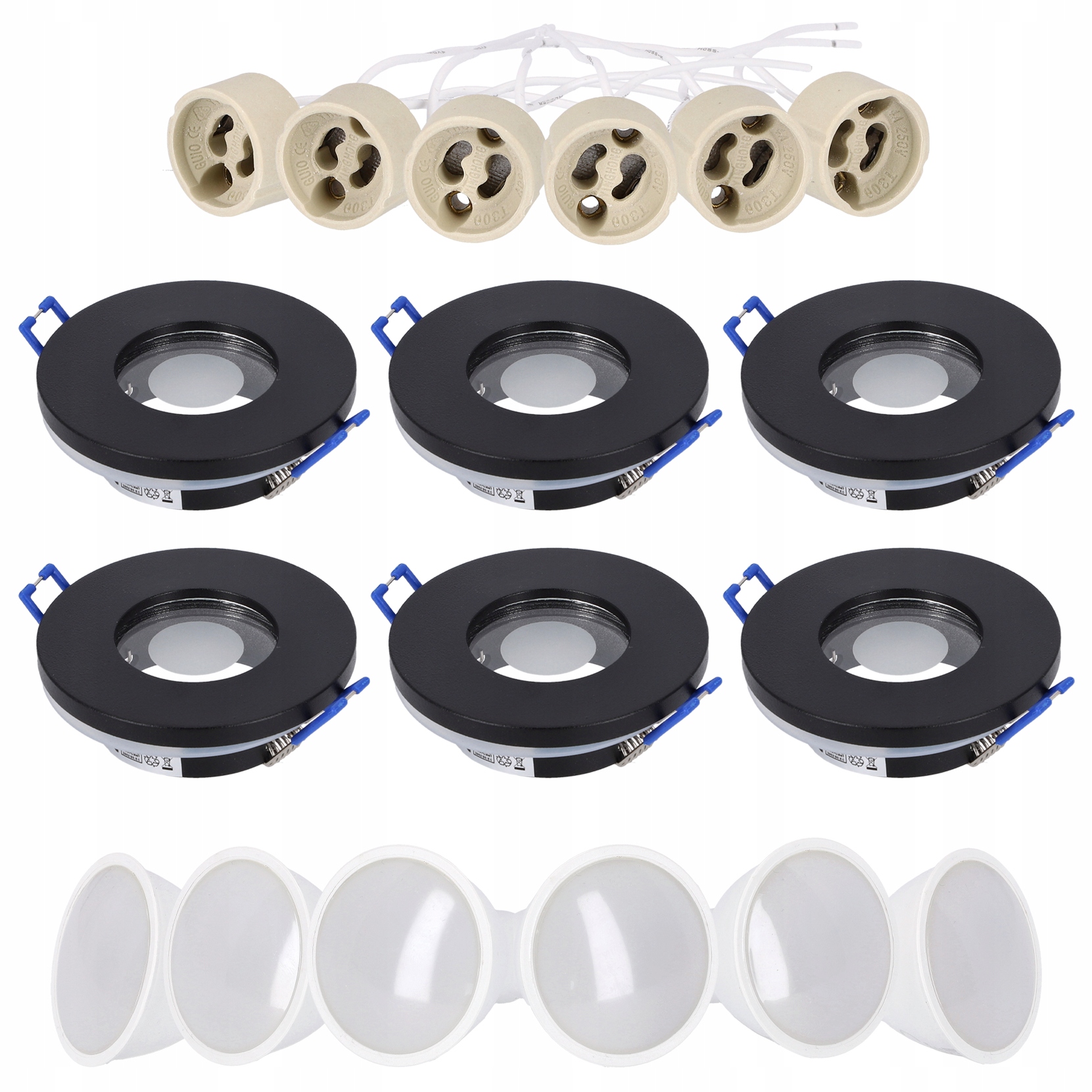 

6x Oprawa hermetyczna IP44 Led GU10 5W podbitka