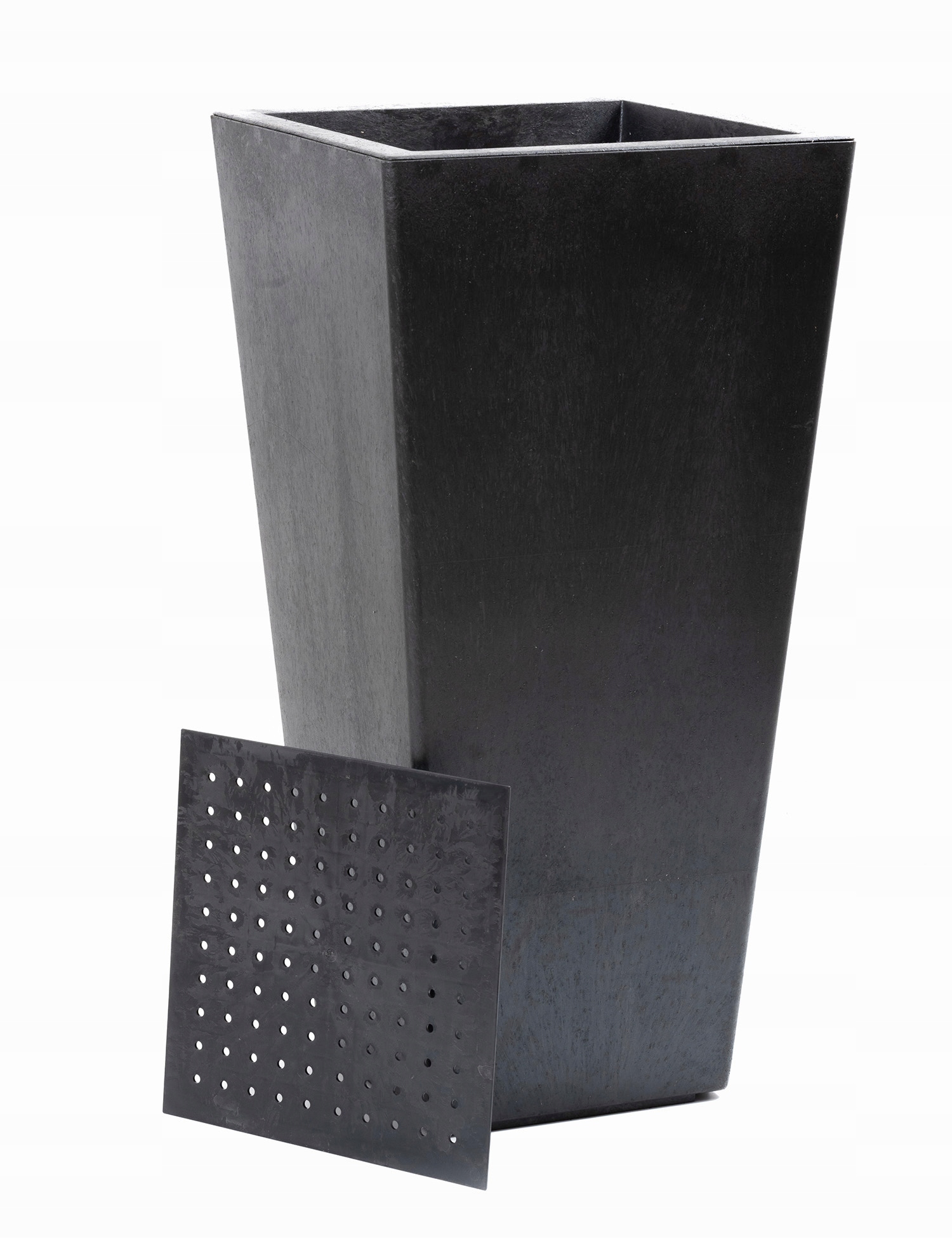 

Donica Eco na taras balkon szara duża wkład 70 cm