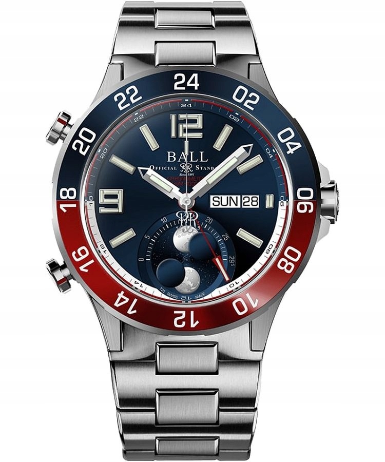 Pánské hodinky Ball Roadmaster Marine Gmt Moon Phase Limited Edition