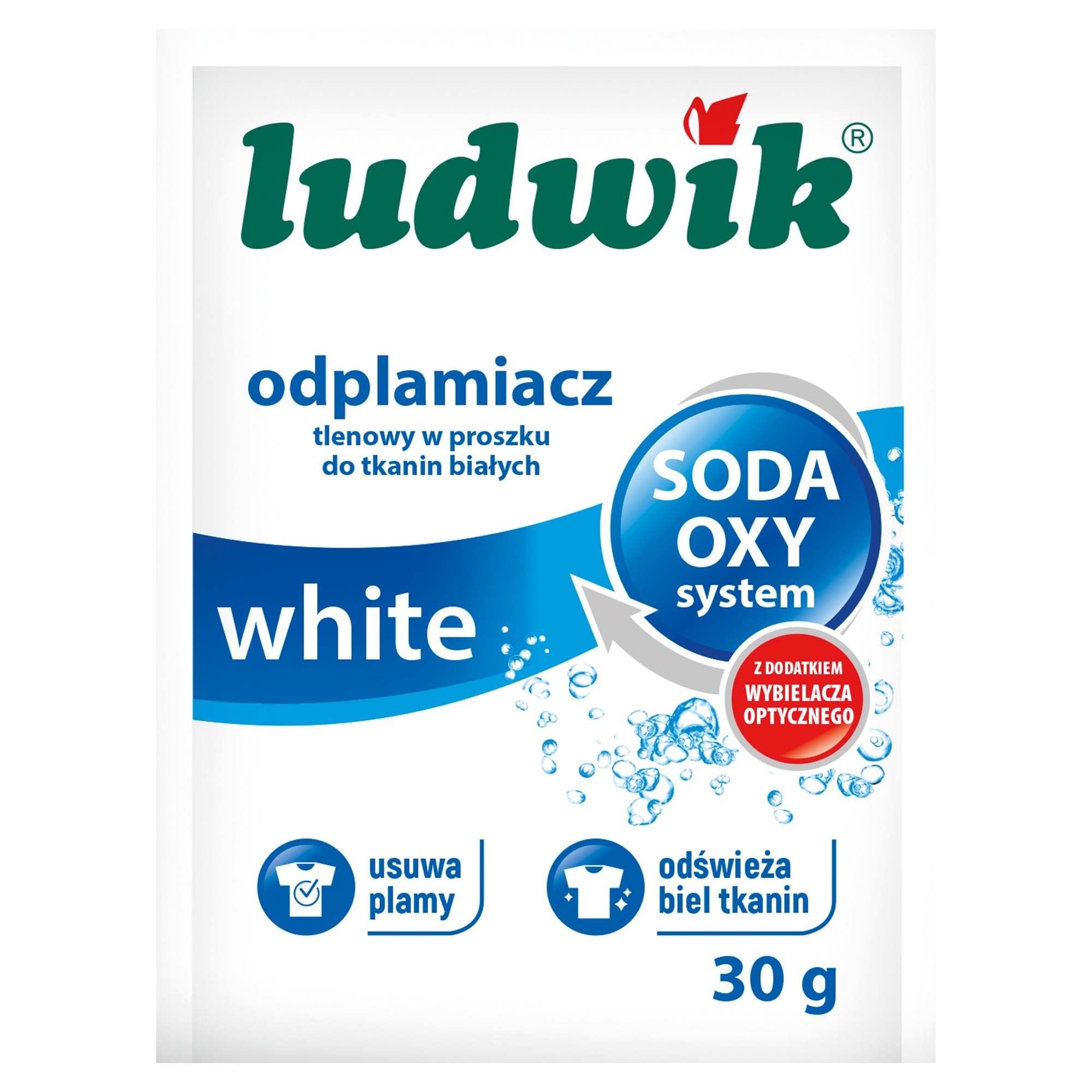 

Ludwik Odplamiacz tlenowy w proszku do białego 30g