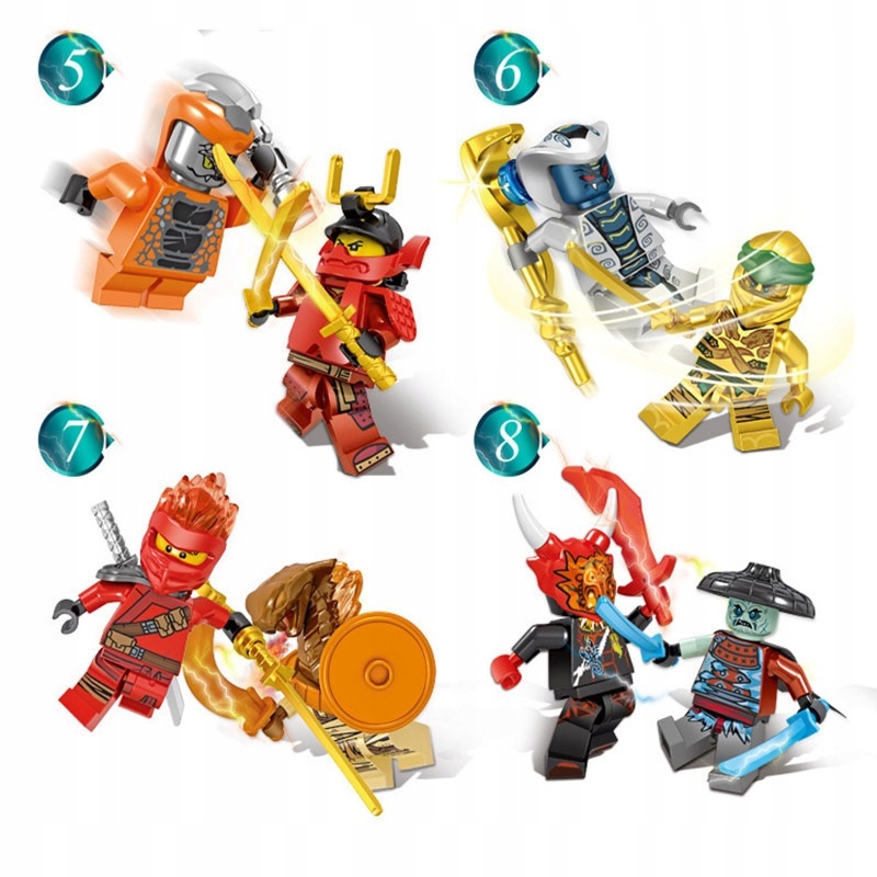 FIGURKI NINJA NINJAGO ZESTAW 24SZT Typ brak informacji