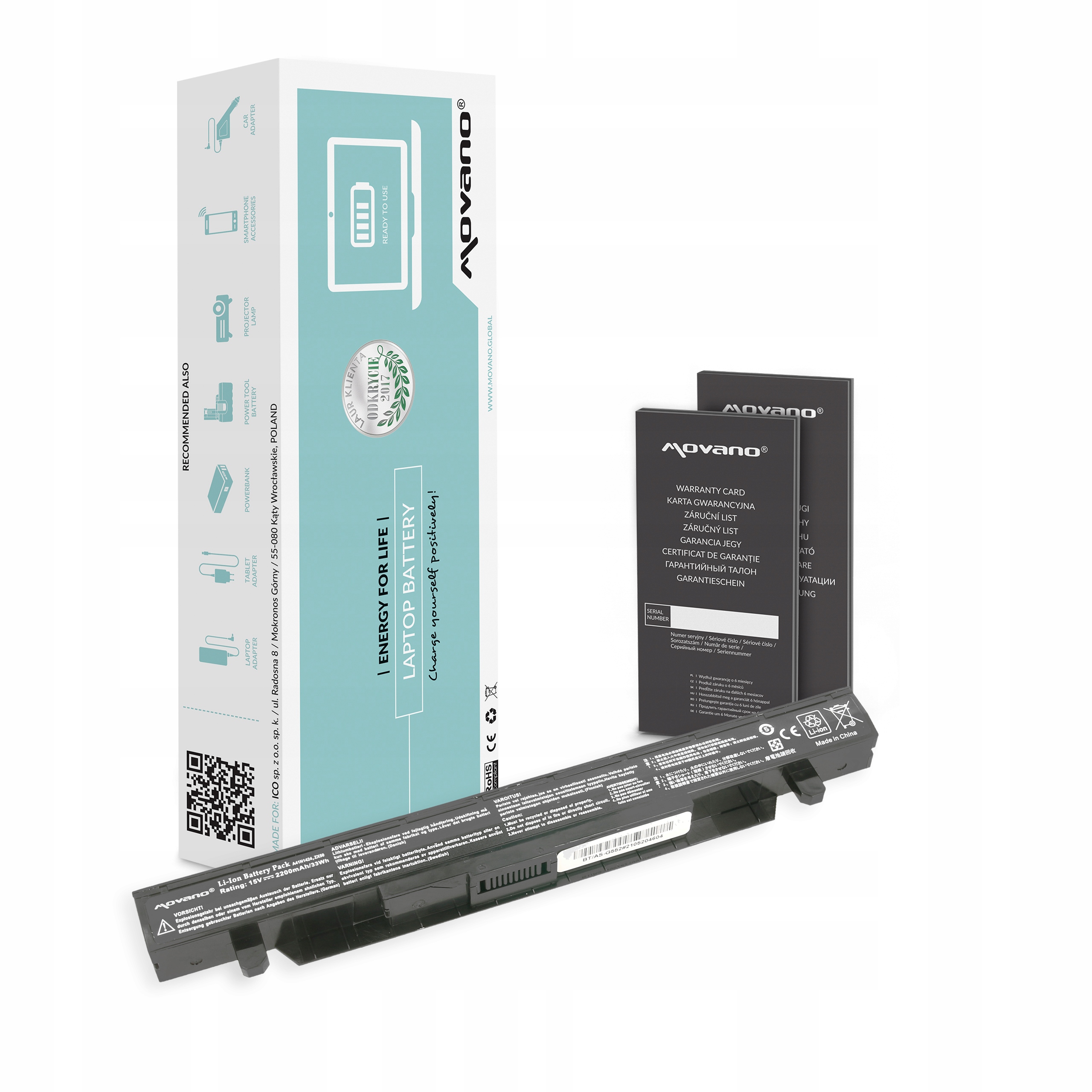 Bateria A41N1424 do Asus G552 G552J G552JX GL552VW ZX50J ZX50VW