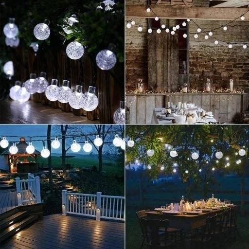 GIRLANDA SOLARNA OGRODOWA LAMPKI LED 50 ŻARÓWEK Zasilanie solarne