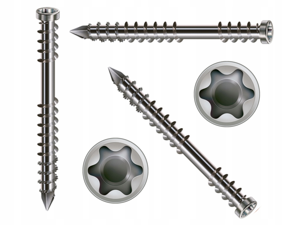 SPAX WKRĘTY TARASOWE 5X50 T25 A-2 SZTUK 200 SREBRO