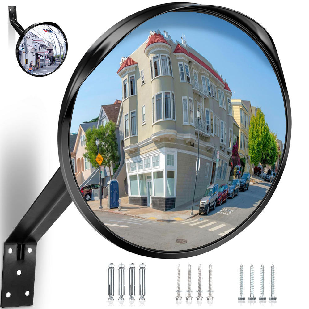 Zrcadlo Upevněné 40 cm, Konvexní Skladové Zrcátko