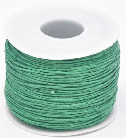 Sznurek Jubilerski Woskowany 1MM 5MB Zielony