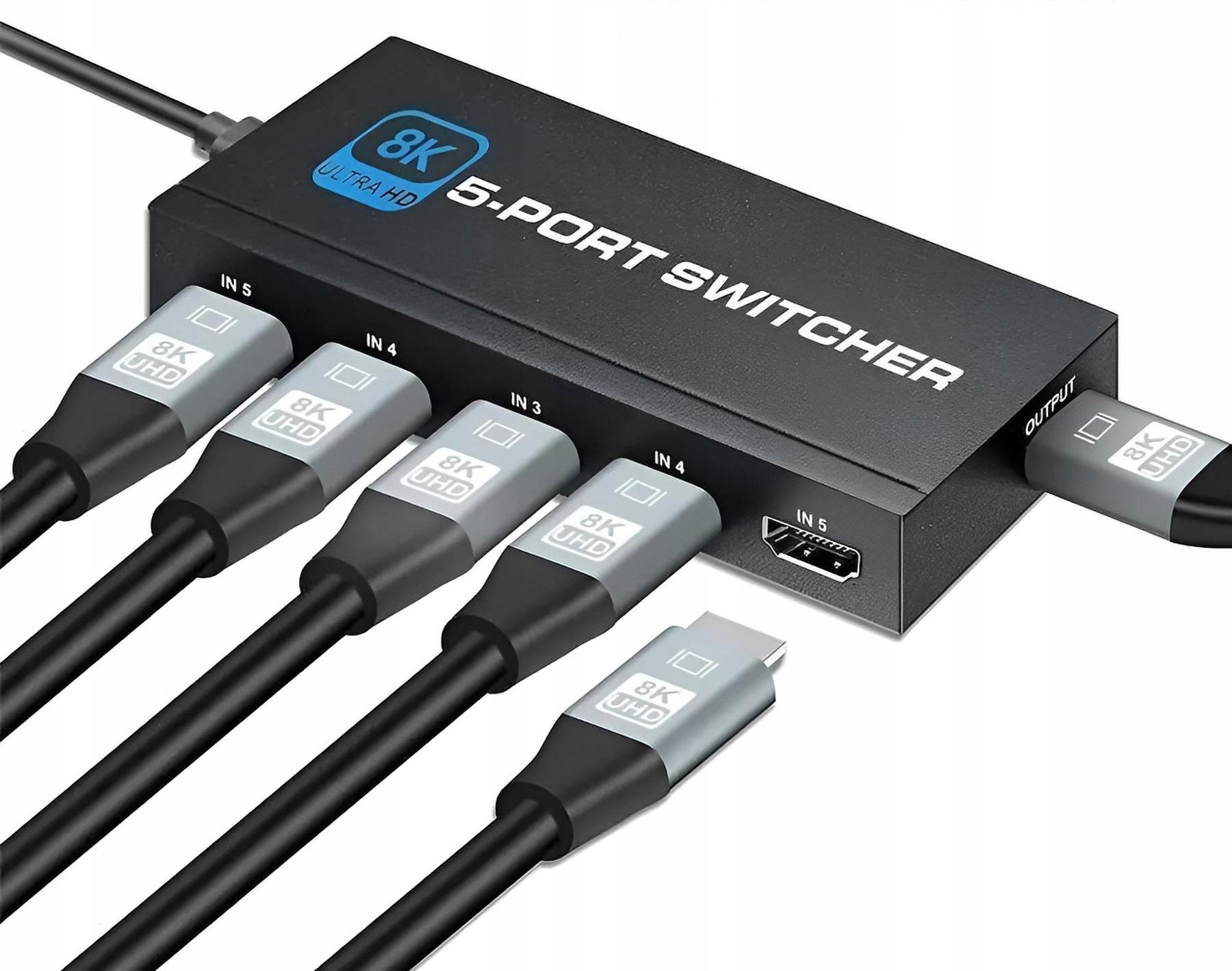 Switch Hdmi 2.1 5x1 Přepínač 8K 4K120Hz 240HZ HDR10 PS5 Pilot Pawonik