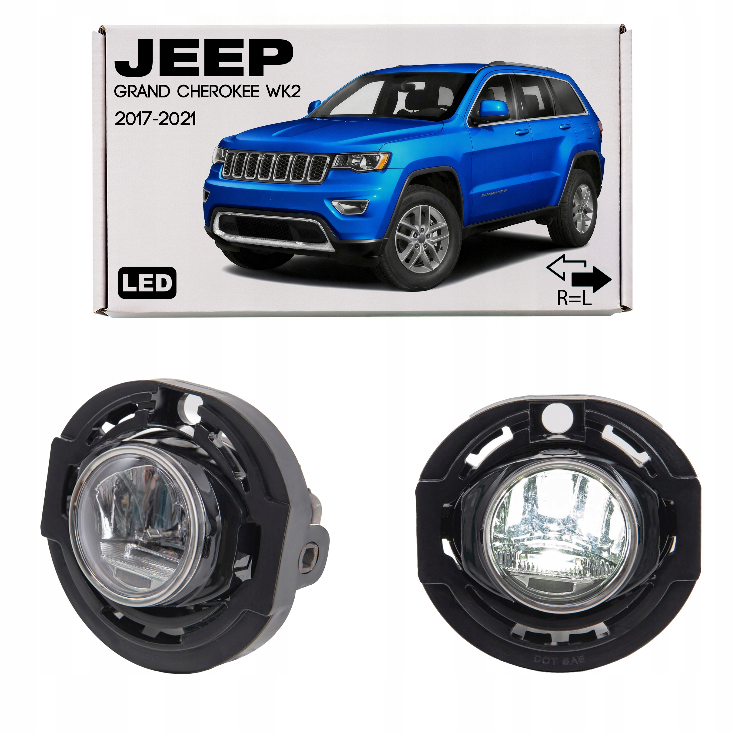 Jeep Grand Cherokee IV WK2 17-21 Halogenová Přední Led Lampa P=l 68228884AC