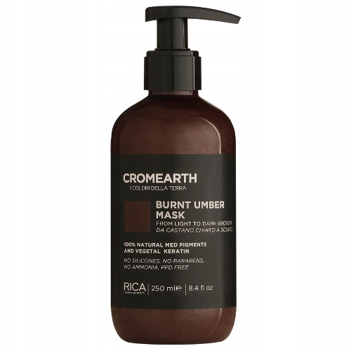 Rica Cromearth Burnt Umber Maska na vlasy od světlé až po tmavě hnědou 250 ml