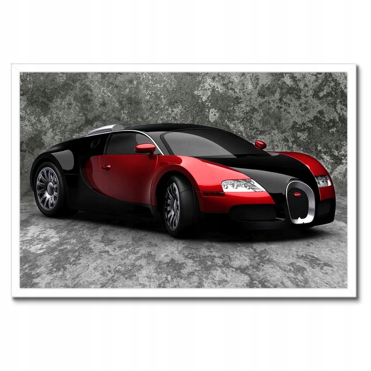 Plakáty v rámu 60x40 Bugatti Veyron Červená