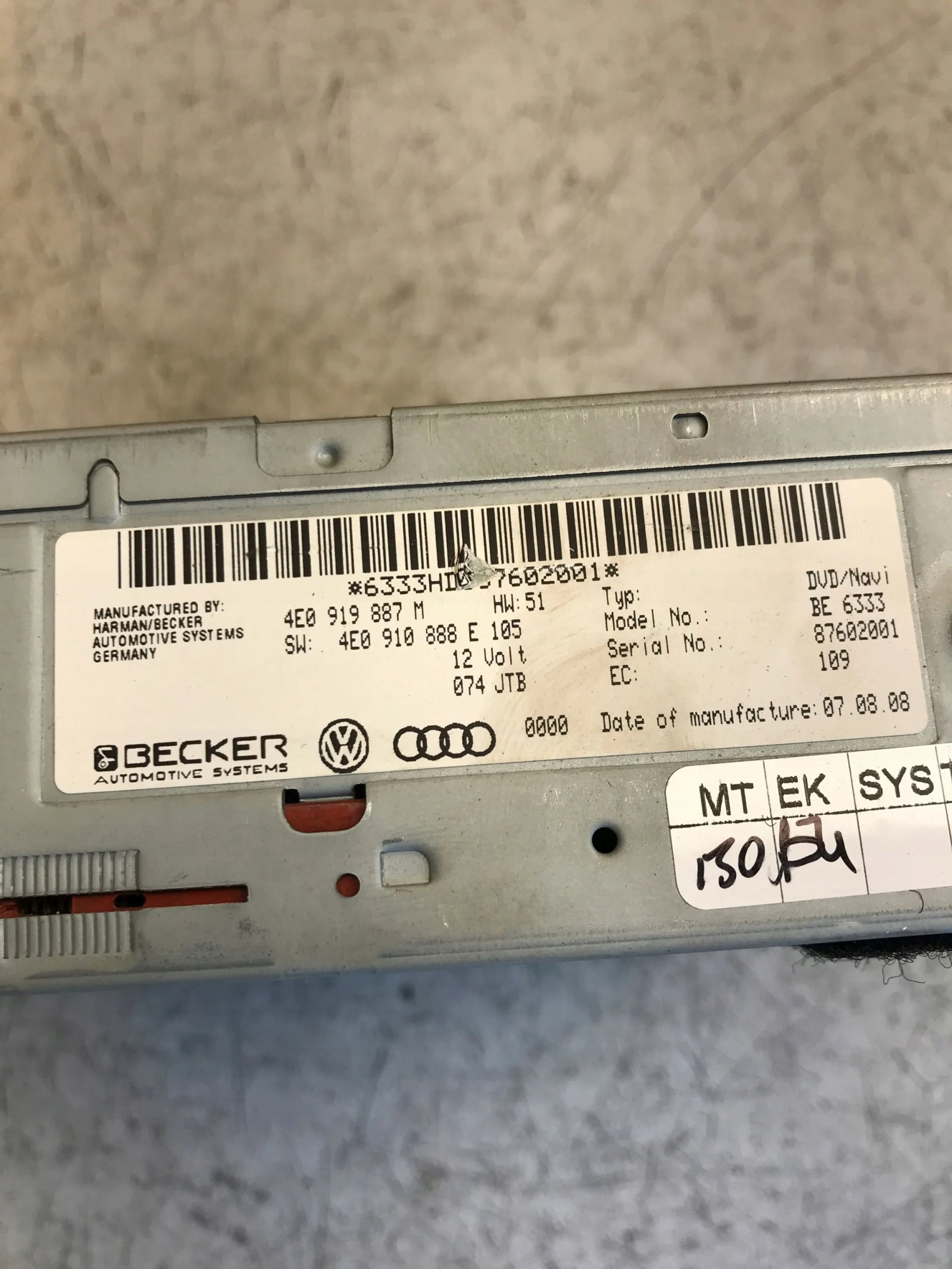 player navigation devices DVD AUDI A4 B8 A5 4E0919887M