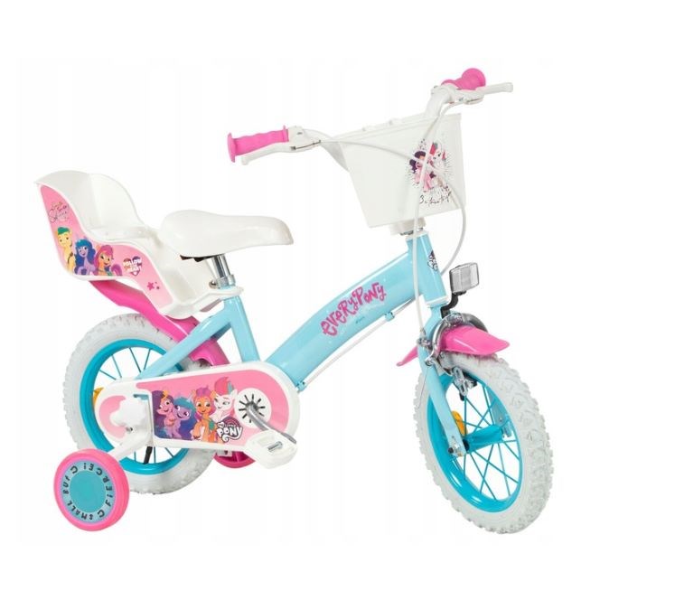 Toimsa Rower dziecięcy My Little Pony 12" z bocznymi kółkami i koszykiem