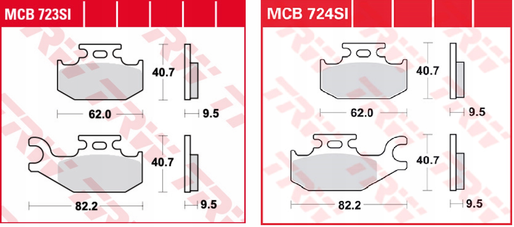 MCB723SI - Тормозные колодки TRW спереди Can-Am 800 Renegade 08-11