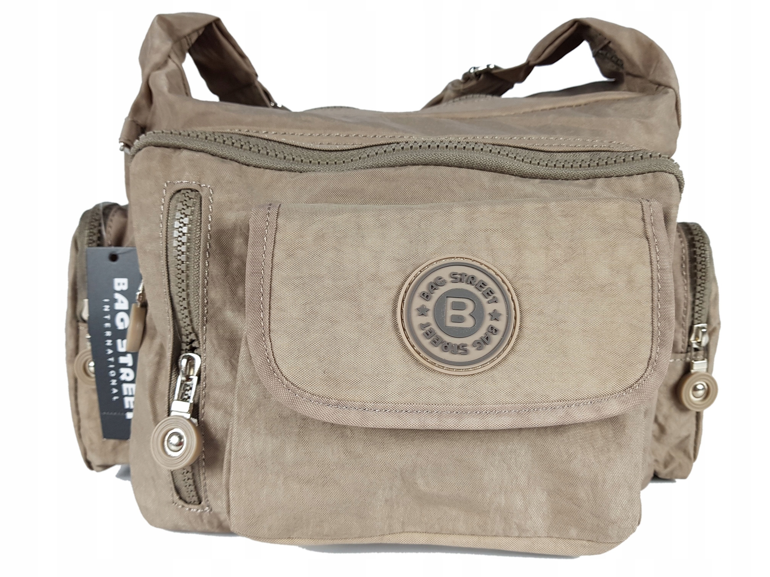 TOREBKA LISTONOSZKA POJEMNA BAG STREET PIASKOWA