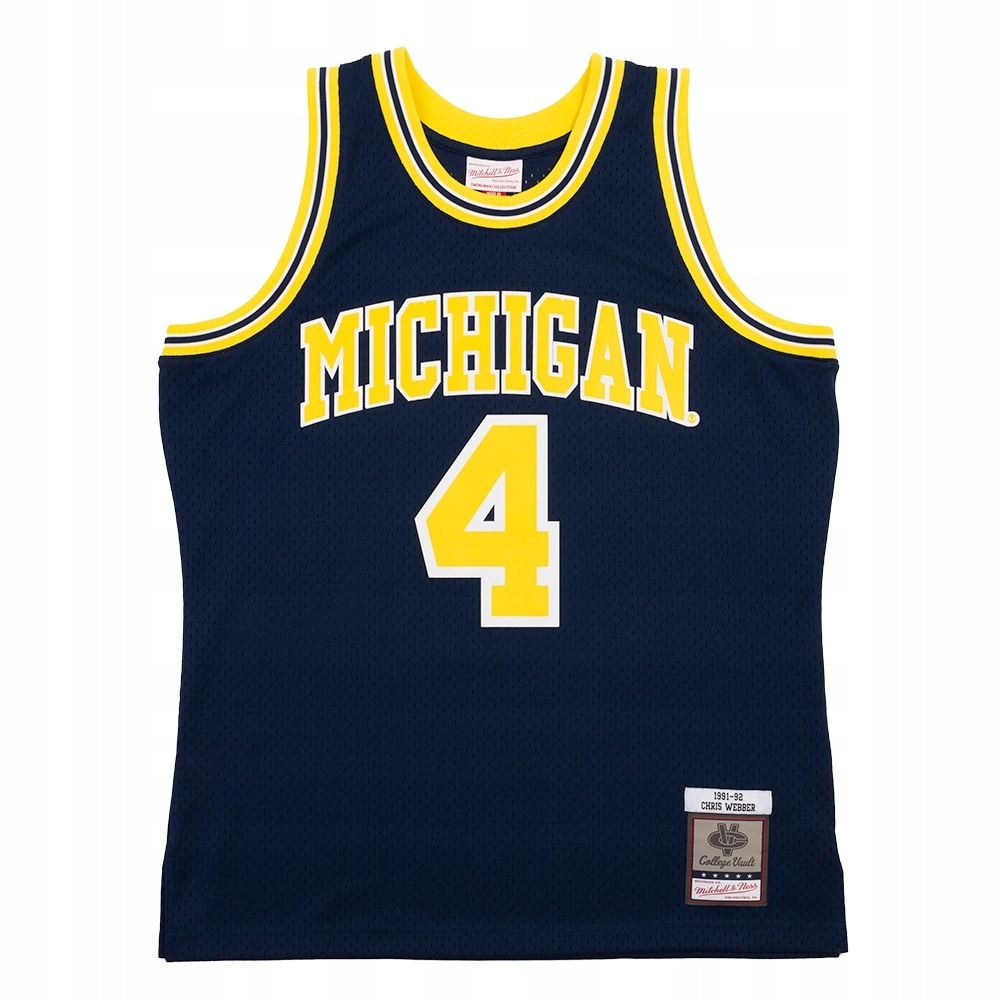 Koszulka Mitchell & Ness NCAA ROAD JERSEY MICHIGAN 1991 CHRIS WEBBER - L
