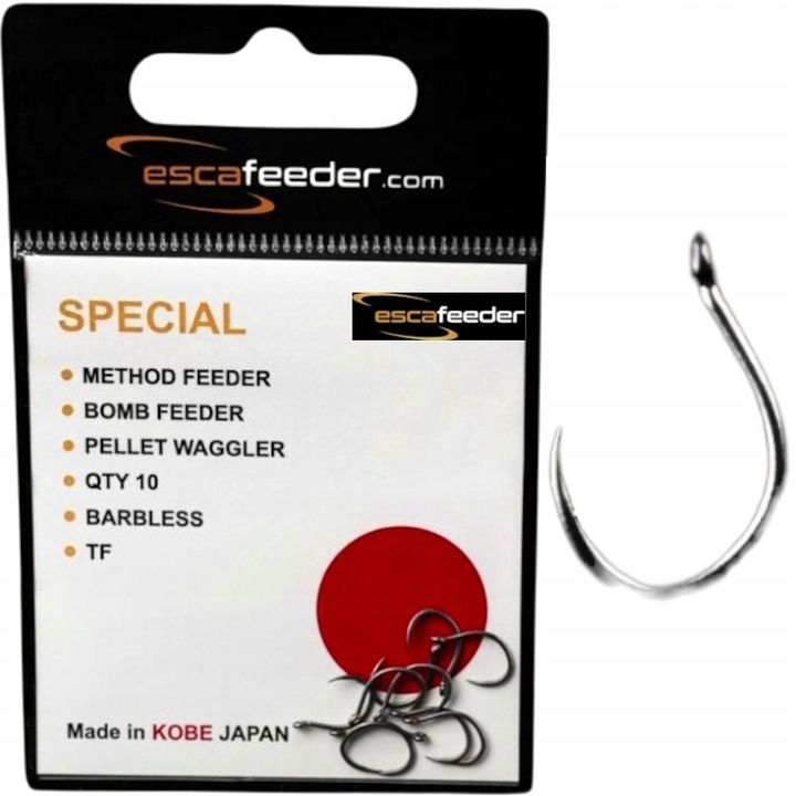 Haczyki Esca Feeder Special Rozm 12 Bezzadziorowe 10szt