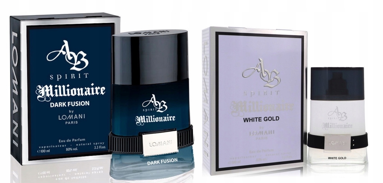 Lomani Ab Spirit Millionaire Dark Fusion White Gold 2x100ml Edp