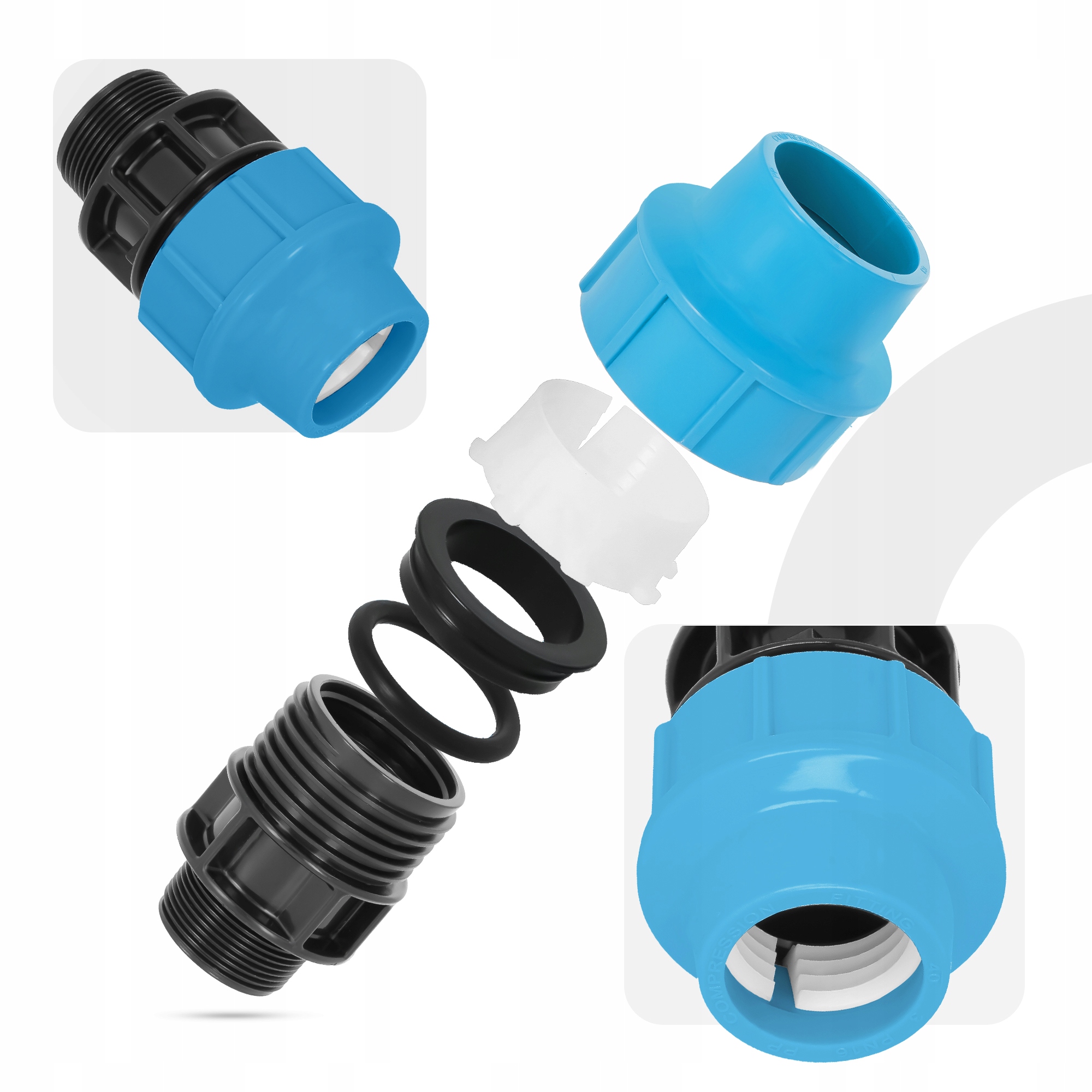 Złączka PE 40x3/2 GZ (1 1/2) Kształtka PN16 SKRĘCANA Rur Wodociągowa Złącze Stan opakowania oryginalne