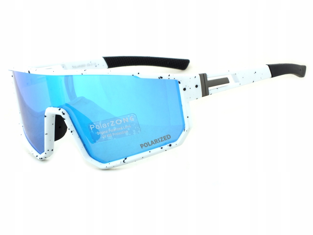 polarZONE okulary przeciwsłoneczne Sportowe lustrzanki białe Na Rower etui