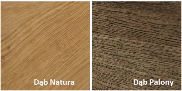 ATLANTA-11 dębowy regał na książki 60 cm DEKORT Drzwi pełne