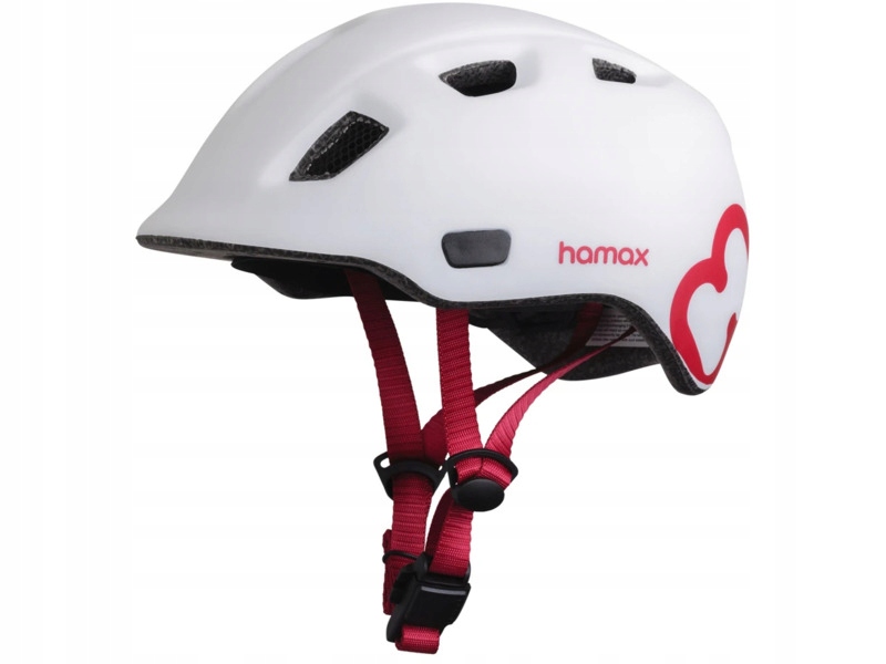 Kask rowerowy Hamax Thundercap Biało-różowy dla Dzieci (rozmiar 47-52)
