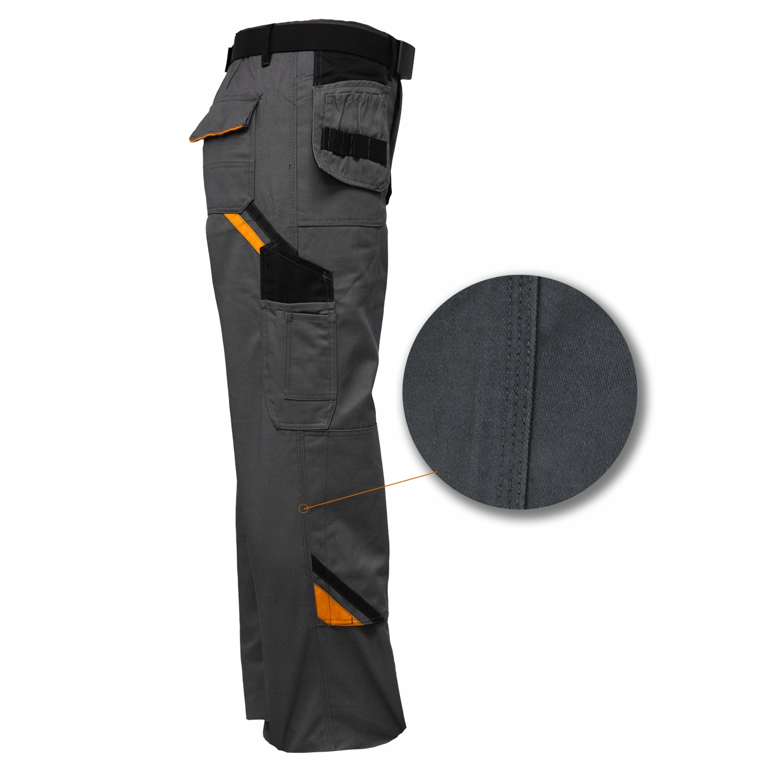 SPODNIE ROBOCZE MĘSKIE DO PASA MONTERSKIE OCHRONNE WZMACNIANE BOJÓWKI Marka ART.MAS