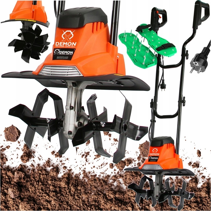 Kultivátor Půdy 36CM Prokypřovač 1700W Demon+provzdušňovač