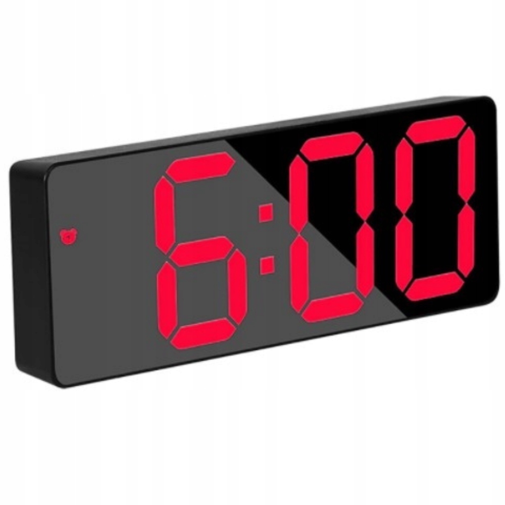 BUDZIK ZEGAR ELEKTRONICZNY STOJĄCY ELEKTRYCZNY LED USB TERMOMETR DUZE CYFRY Marka inna